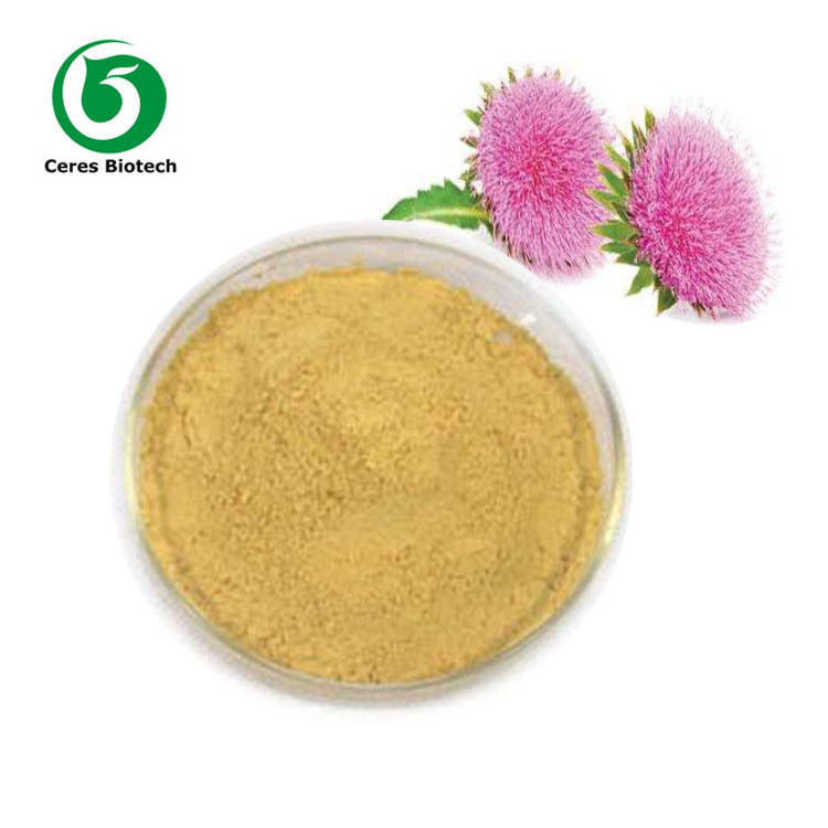 Yellowish Brown Milk Thistle Extract Powder Silymarin 80% For Protecting Liver
